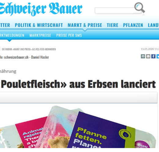 «Pouletfleisch» aus Erbsen lanciert